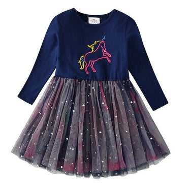 Star Sequins Princess Long Dress