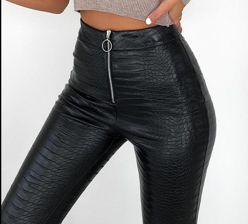 Elegant Faux Leather Pencil Trouser - east2cart.uk