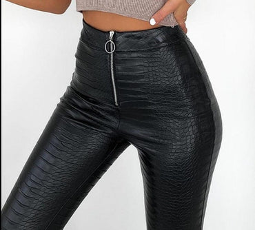Elegant Faux Leather Pencil Trouser - east2cart.uk