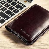 ManBang Classic Style Wallet Genuine Leather Men Wallets Short Male Purse Card Holder Wallet Men Fashion High Quality - east2cart.uk