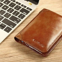 ManBang Classic Style Wallet Genuine Leather Men Wallets Short Male Purse Card Holder Wallet Men Fashion High Quality - east2cart.uk