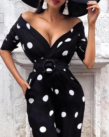 Sexy Polka Dot Print Bodycon Party Dress
