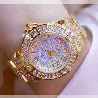 Women Watches Diamond Gold Watch Ladies Wrist Watches Luxury Brand Rhinestone Women's Bracelet Watches Female Relogio Feminino - east2cart.uk