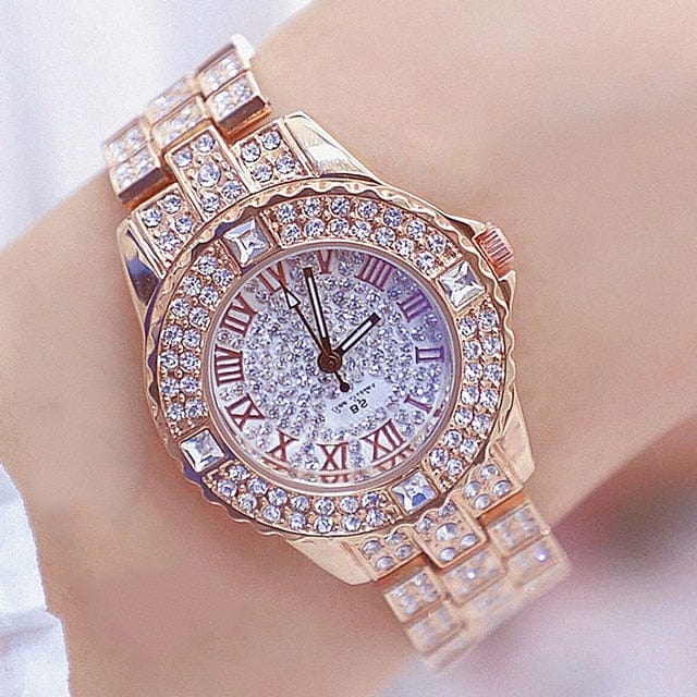 Women Watches Diamond Gold Watch Ladies Wrist Watches Luxury Brand Rhinestone Women's Bracelet Watches Female Relogio Feminino - east2cart.uk