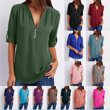 New Fashion Sexy V Neck Tops - east2cart.uk