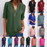 New Fashion Sexy V Neck Tops - east2cart.uk