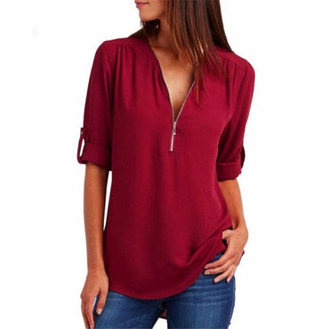 New Fashion Sexy V Neck Tops - east2cart.uk