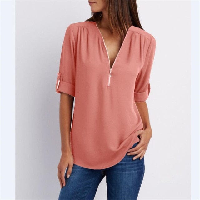 New Fashion Sexy V Neck Tops - east2cart.uk