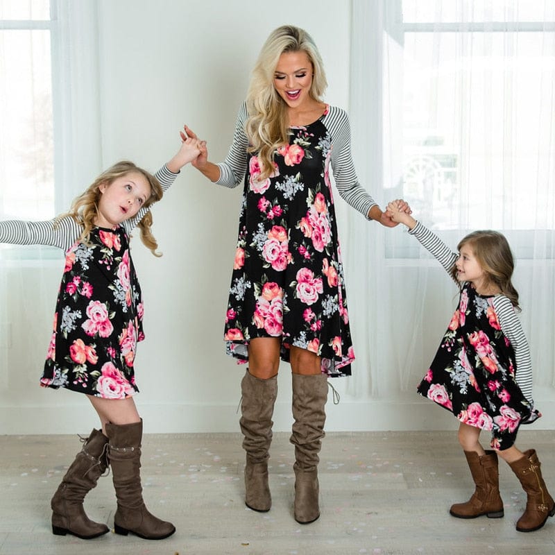 Mother and daughter Floral Matching Outfit