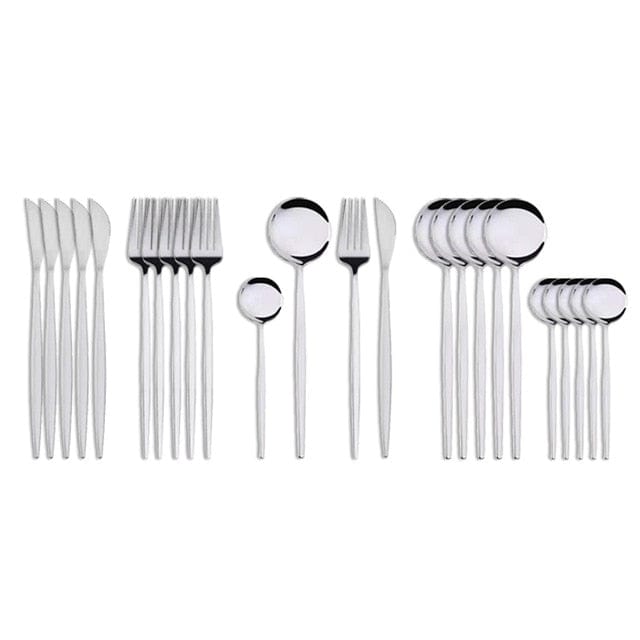 Black Gold Cutlery Set