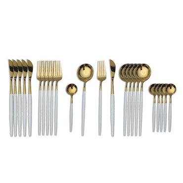 Black Gold Cutlery Set