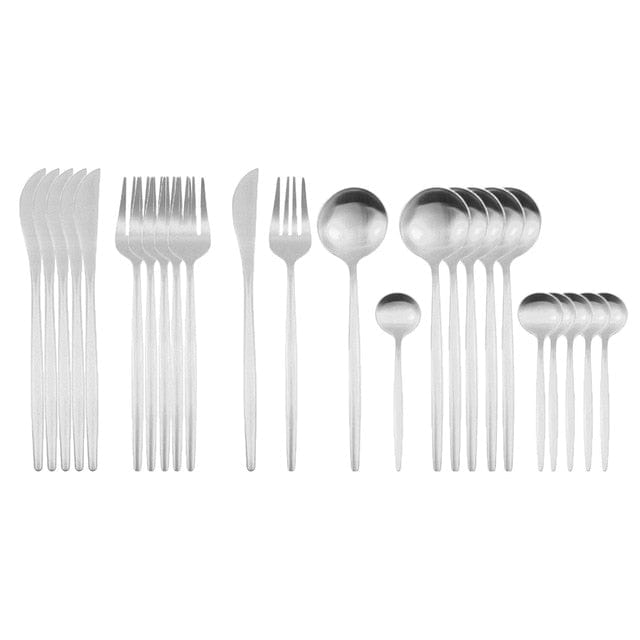 Black Gold Cutlery Set