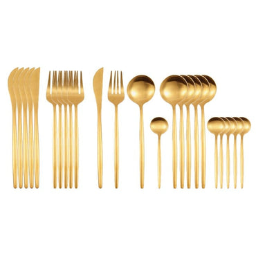 Black Gold Cutlery Set