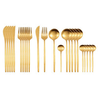 Black Gold Cutlery Set