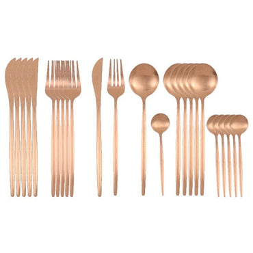 Black Gold Cutlery Set