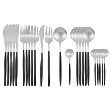 Black Gold Cutlery Set