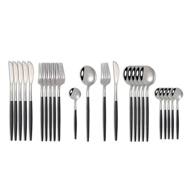 Black Gold Cutlery Set