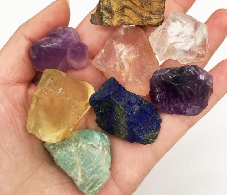 8pcs Natural Quartz Crystal Healing Gemstones - east2cart.uk