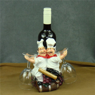 Chef Figurine Bottle Holder Goblet Hanger Barware - east2cart.uk