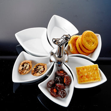 7-Piece Porcelain Spinning Snack Set