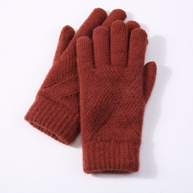 Winter Warm Knitted Thick Gloves