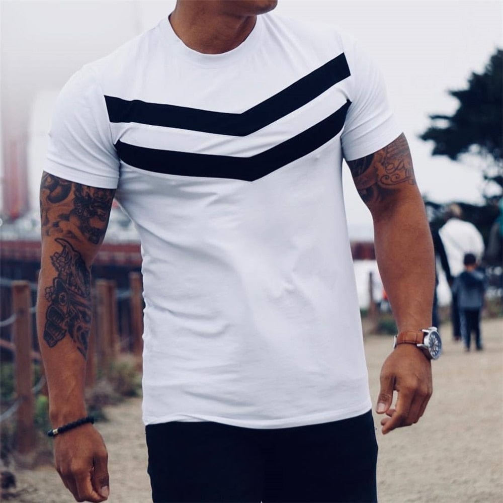 Solid Stripe Men's T Shirt