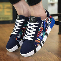 New Men Sneakers Casual Shoes Men Lovers Printing Fashion Flat Tenis Masculino Vulcanized Shoes Zapatos De Hombre - east2cart.uk