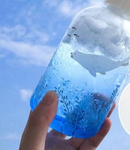 Creative Sky Glass Water Bottle - east2cart.uk