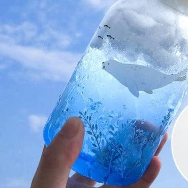 Creative Sky Glass Water Bottle - east2cart.uk