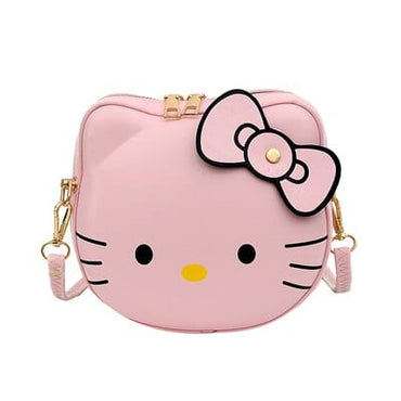 Anime Cat Print PU Leather Shoulder Bag