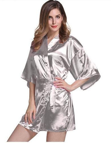 Silk Satin Kimono Night Dress