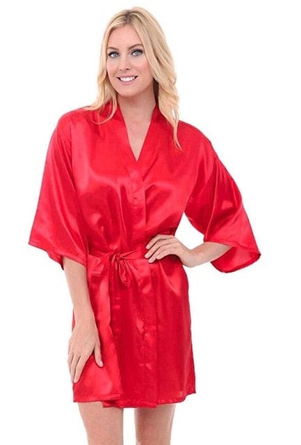 Silk Satin Kimono Night Dress