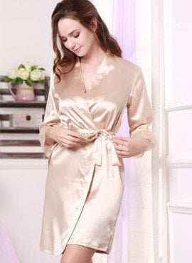 Silk Satin Kimono Night Dress