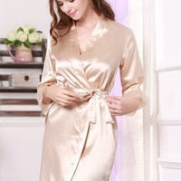 Silk Satin Kimono Night Dress