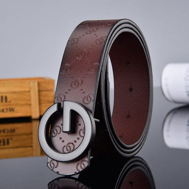Luxury boutique G-type gold and silver buckle men and women can use belts, multi-color optional casual fashion business belt. - east2cart.uk