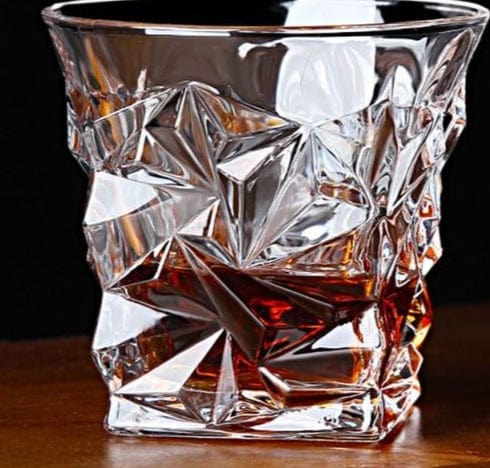 Transparent Crystal Multi Pattern Whisky Glass - east2cart.uk