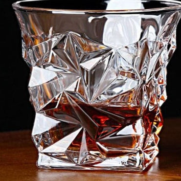 Transparent Crystal Multi Pattern Whisky Glass - east2cart.uk