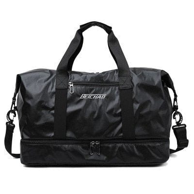 Unisex Glossy Travel Sports Bag With Shoes Pocket - east2cart.uk