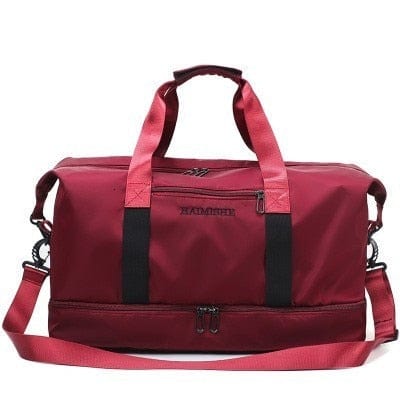 Unisex Glossy Travel Sports Bag With Shoes Pocket - east2cart.uk