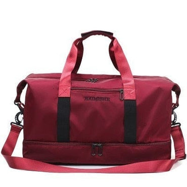 Unisex Glossy Travel Sports Bag With Shoes Pocket - east2cart.uk