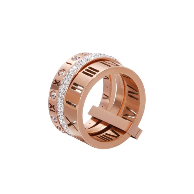 Rose Gold Ladies Luxury Ring - east2cart.uk