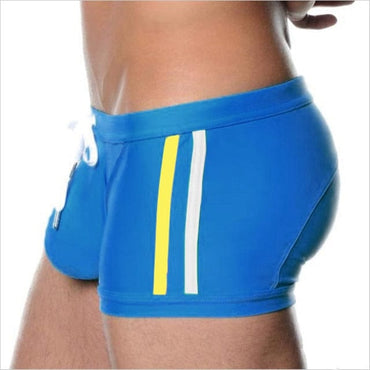 Men swim briefs swimsuit sexy gay penis pouch swimwear surf boardshorts beach Wear swim shorts swimming trunks - east2cart.uk