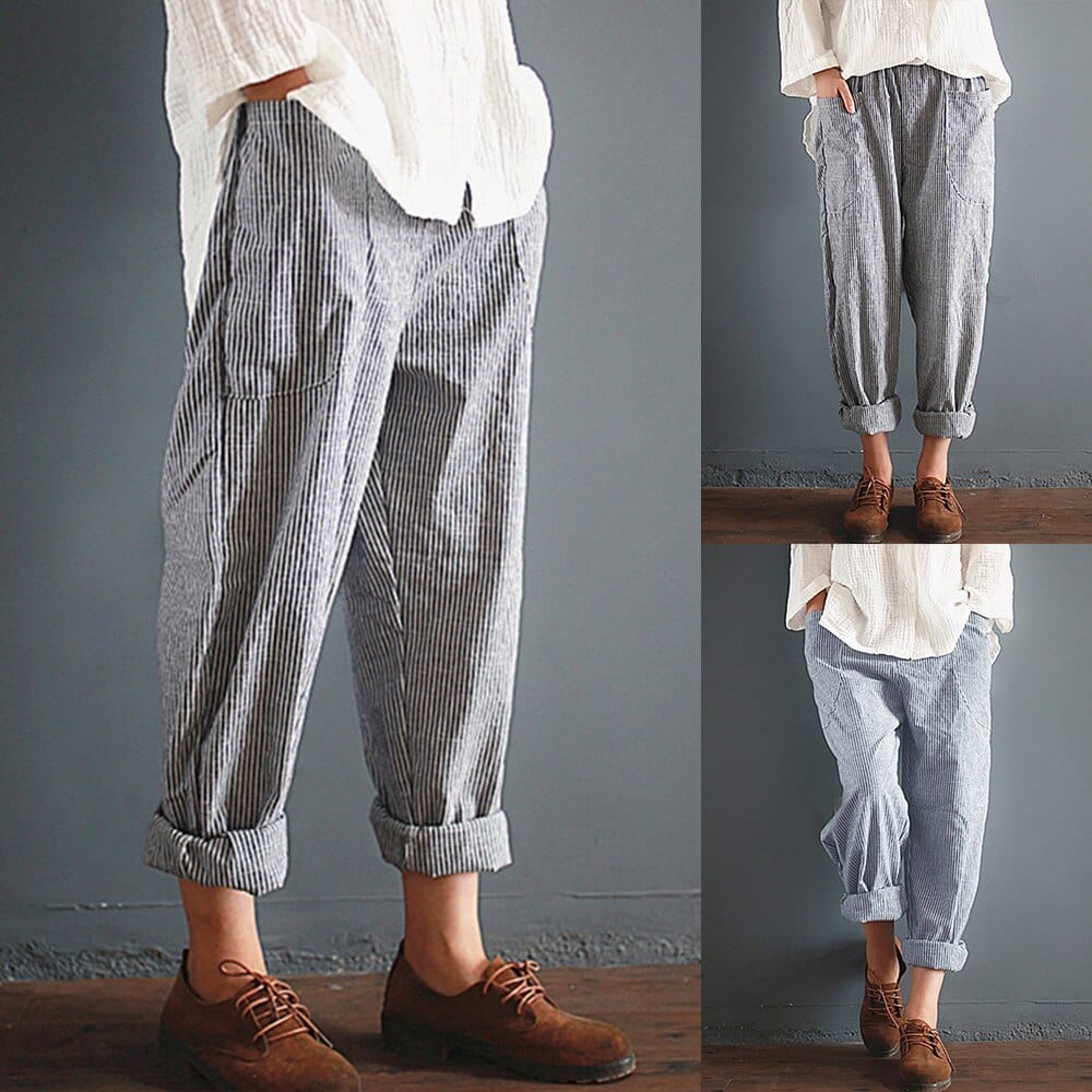 Ladies Linen Loose Trouser - east2cart.uk