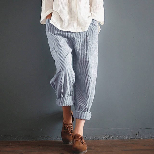 Ladies Linen Loose Trouser - east2cart.uk