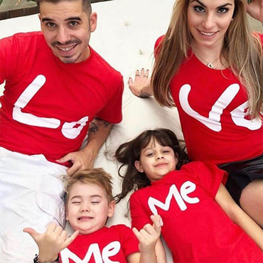 Love Letter Print Family T-shirts