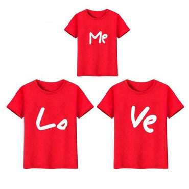 Love Letter Print Family T-shirts