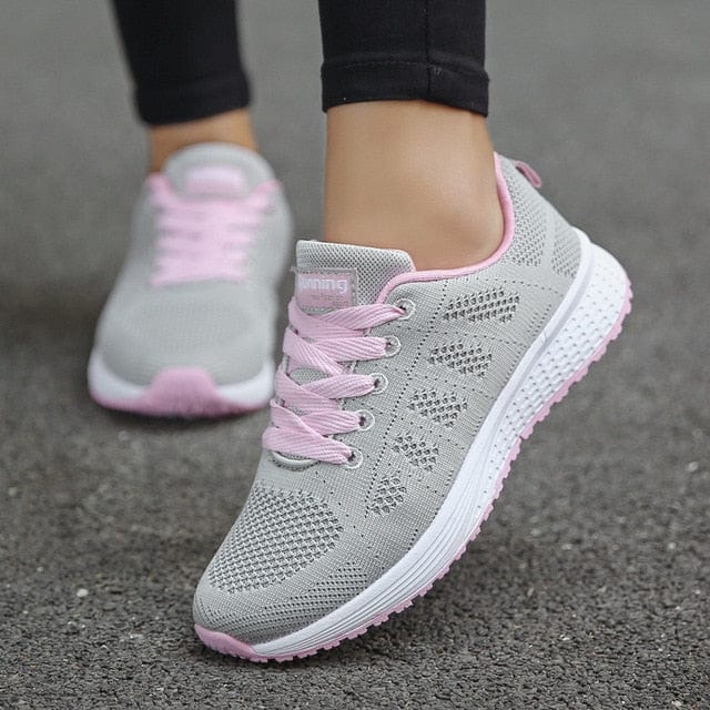 Breathable Walking Mesh Flat Shoes