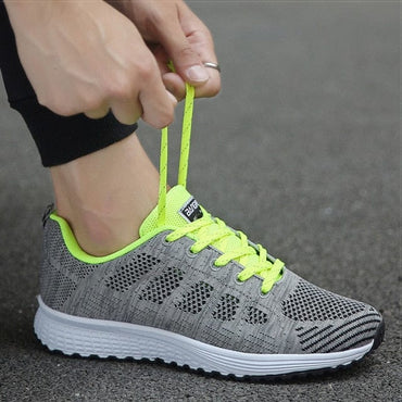 Breathable Walking Mesh Flat Shoes