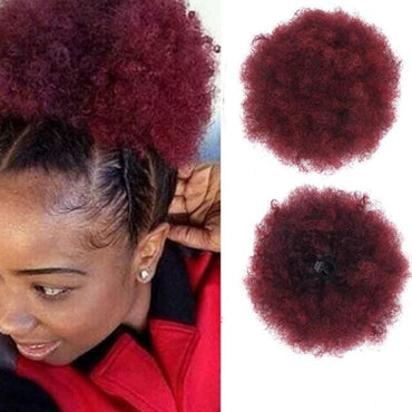 8inch Short Afro Puff Synthetic Hair Bun - east2cart.uk