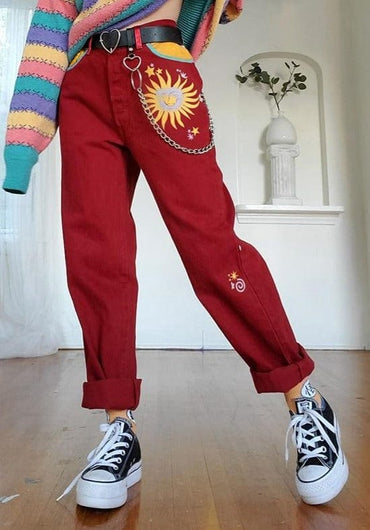 Women's Sun Print Casual Trouser - east2cart.uk